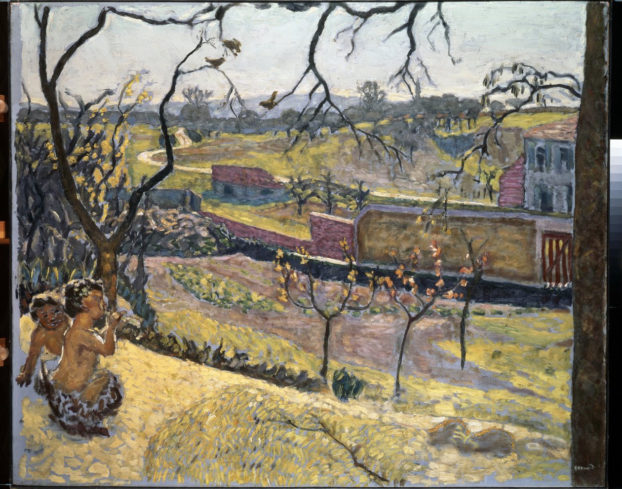 Inicio de la primavera. Pequeños faunos. Pintura de Pierre Bonnard (1867-1947) de Pierre Bonnard