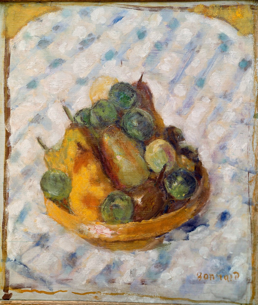 Naturaleza muerta de peras y ciruelas de Pierre Bonnard