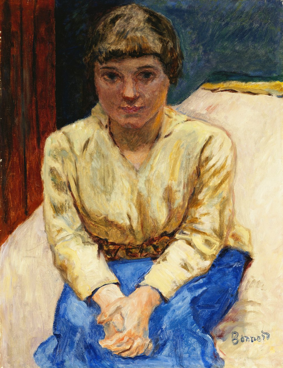 Niña Sentada, con Manos Cruzadas, c.1916 de Pierre Bonnard