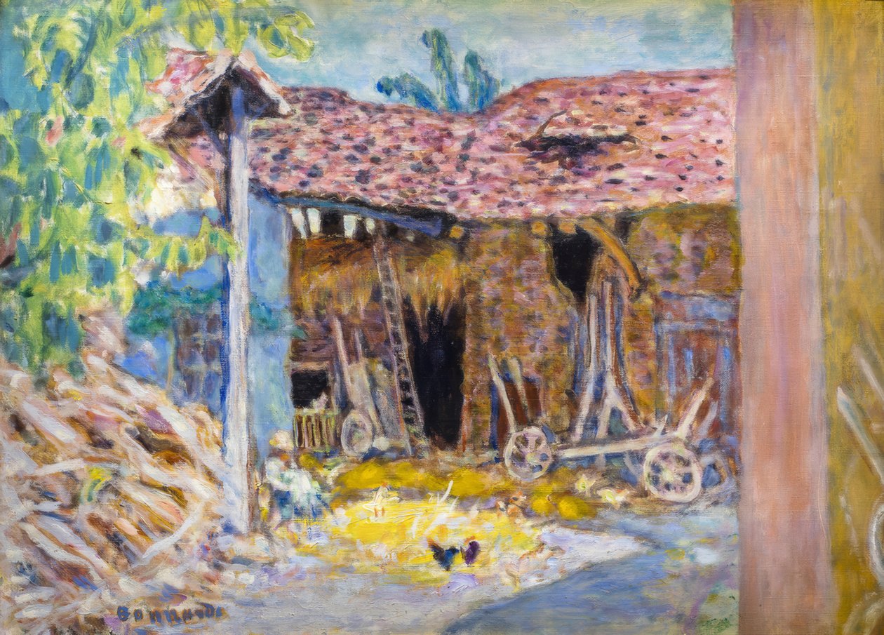 Patio interior de una granja o El granero de Pierre Bonnard