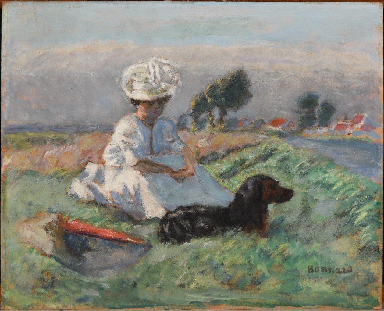 La mujer del perro de Pierre Bonnard