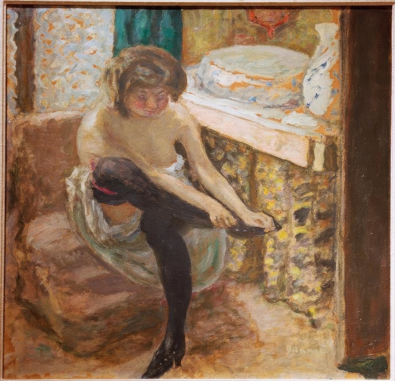 La mujer con medias negras de Pierre Bonnard