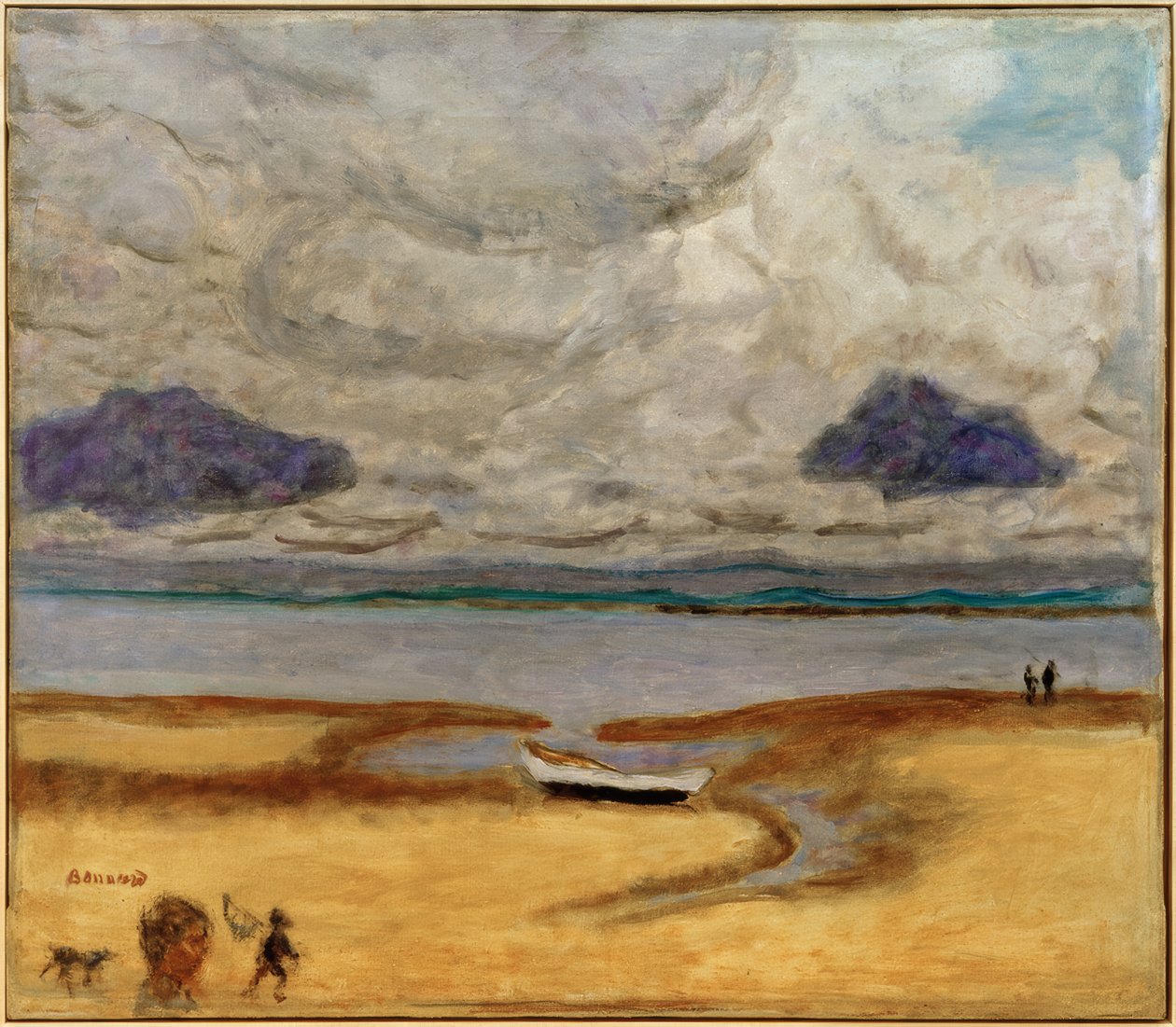 La playa en marea baja (Marea baja en Arcachon) de Pierre Bonnard