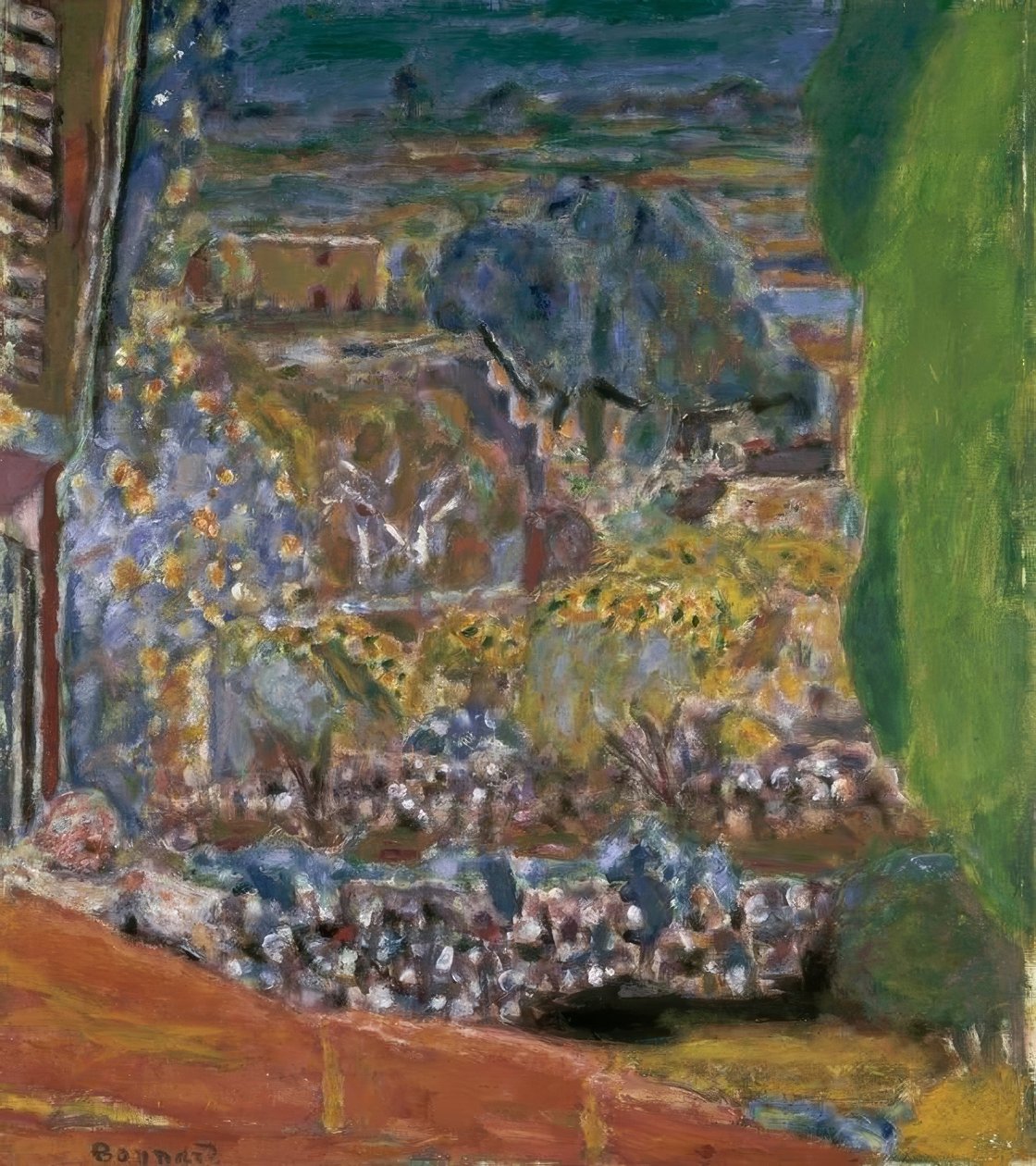 Paisaje con techos rojos de Pierre Bonnard