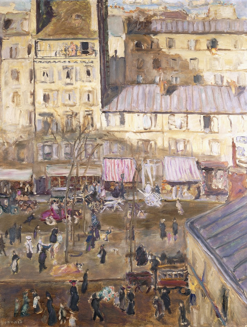 El Boulevard Exterior: Boulevard de Clichy y Esquina de la Rue de Douai de Pierre Bonnard