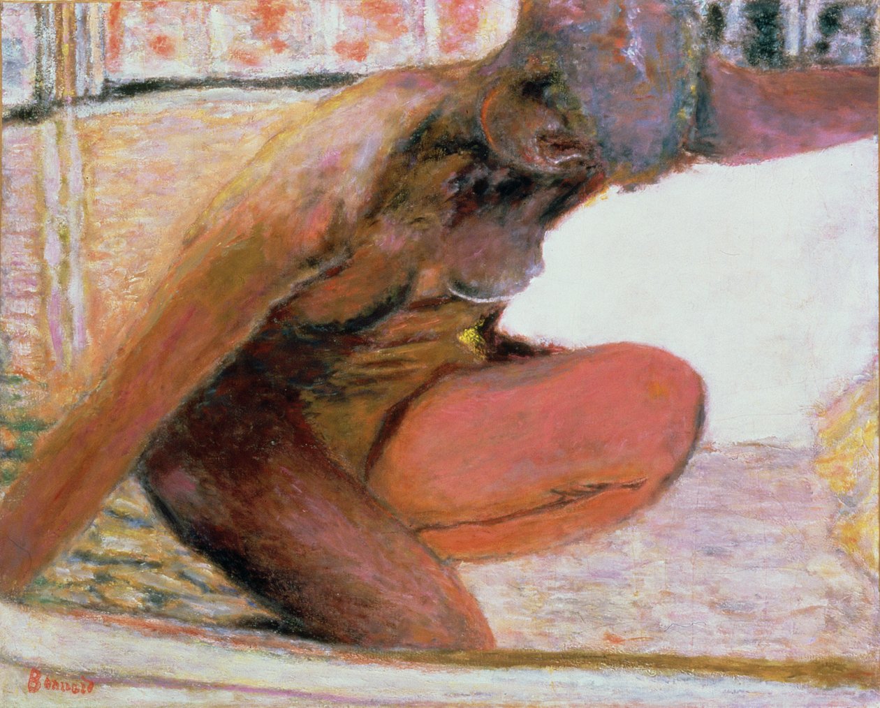 Desnudo agachado en el baño, 1940 de Pierre Bonnard
