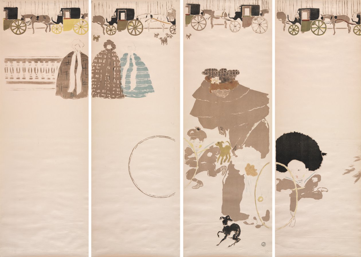 Paseo de las Niñeras, Friso de Carruajes de Pierre Bonnard