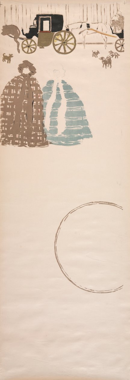 Paseo de niñeras, Friso de carruajes, 1895 de Pierre Bonnard