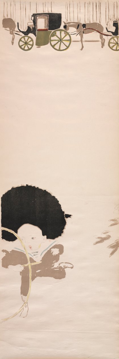 Paseo de niñeras, Friso de carruajes, 1895 de Pierre Bonnard