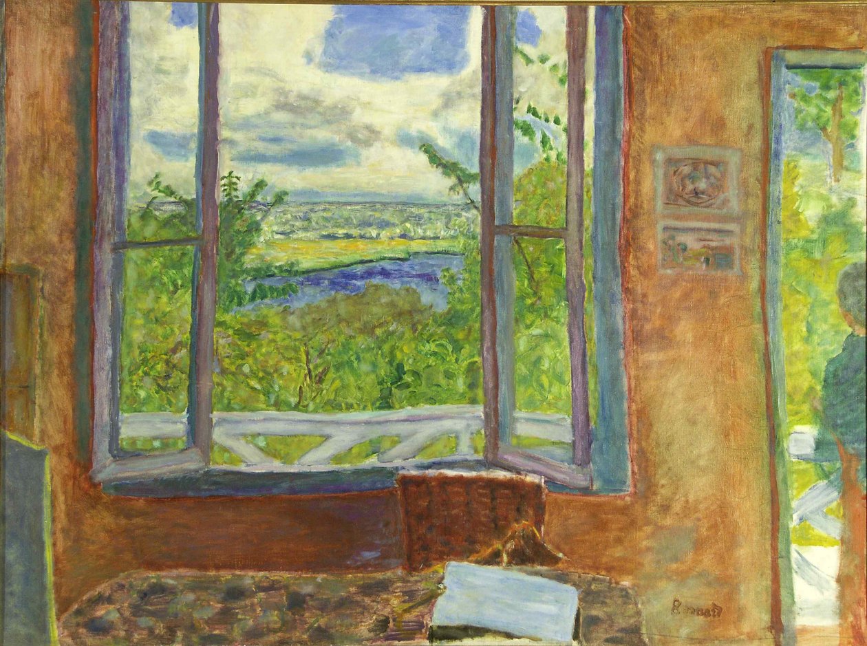 Ventana abierta hacia el Sena Vernon, c. 1911 de Pierre Bonnard