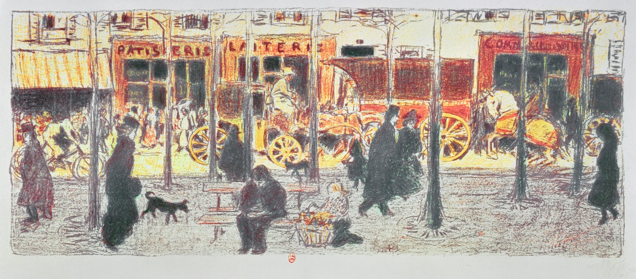 Bulevar parisino, 1896 de Pierre Bonnard