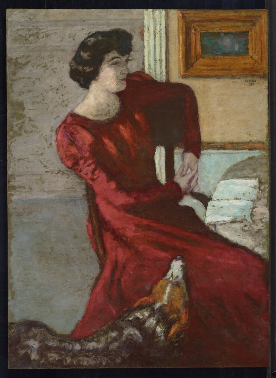 Retrato de Madame Hessel, o la mujer de rojo, 1901 de Pierre Bonnard