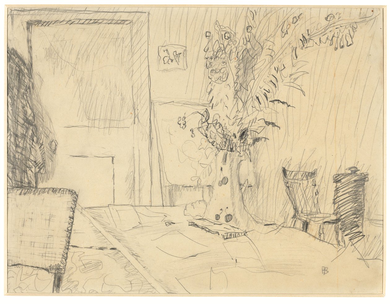 Maceta en el comedor de Le Cannet de Pierre Bonnard