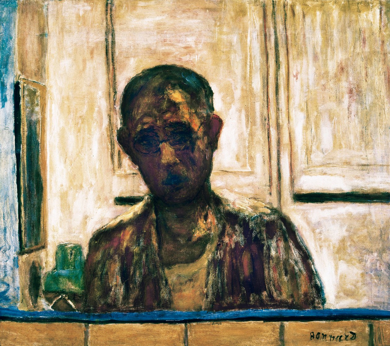Autorretrato en un espejo de afeitar de Pierre Bonnard