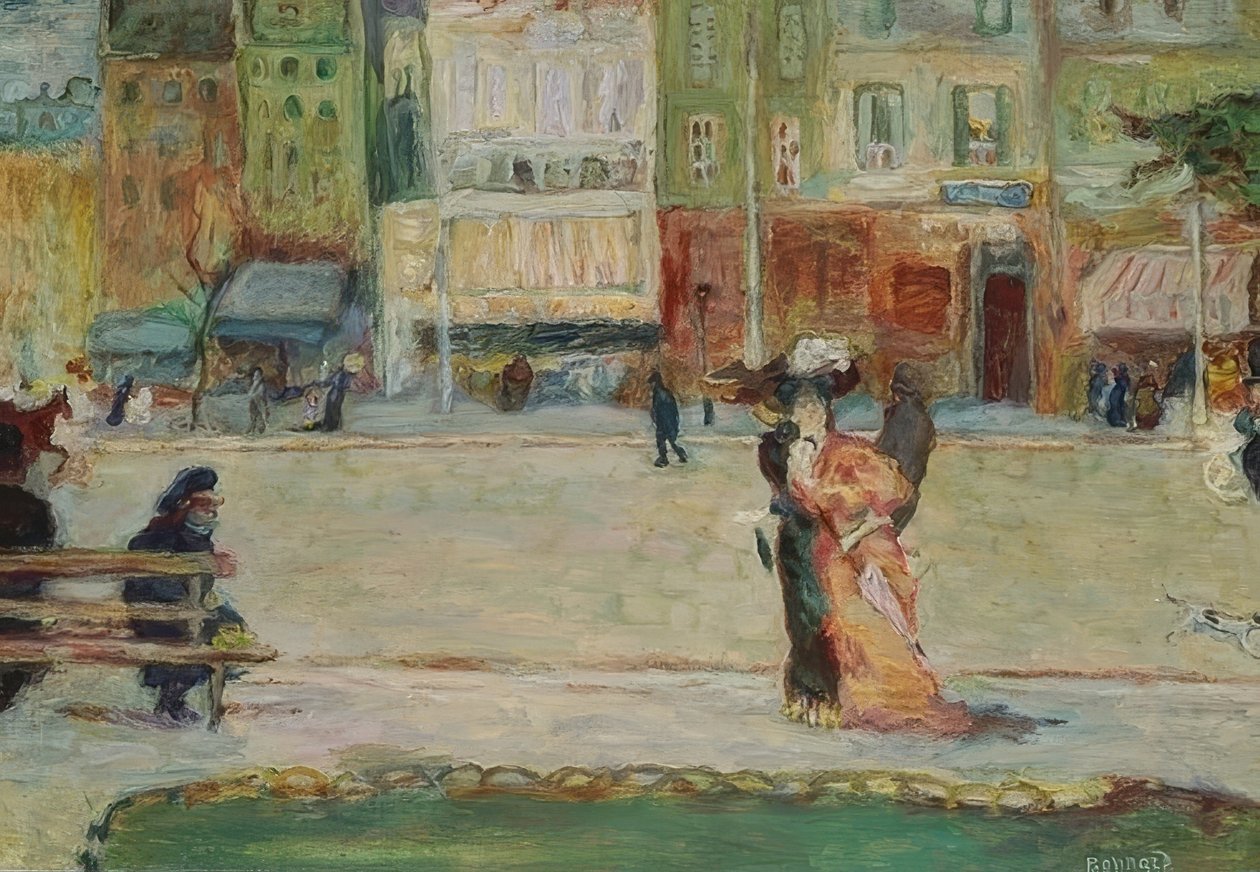 Escena callejera, Avenue Clichy, París de Pierre Bonnard