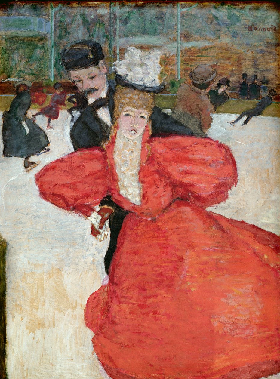 La pista de hielo o Los patinadores, c.1896-98 de Pierre Bonnard
