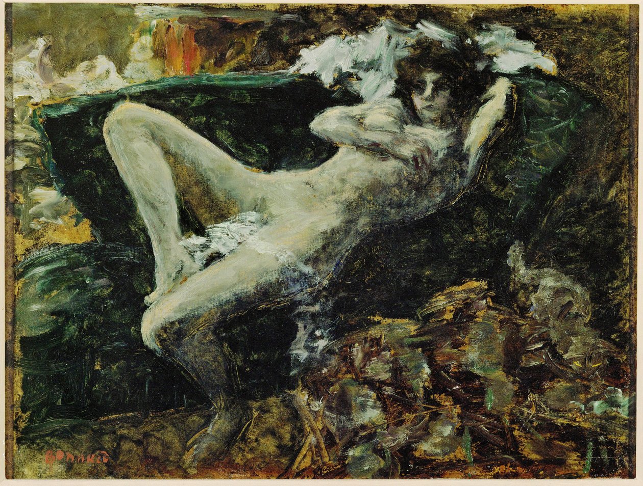 El desnudo azul (óleo sobre lienzo) de Pierre Bonnard