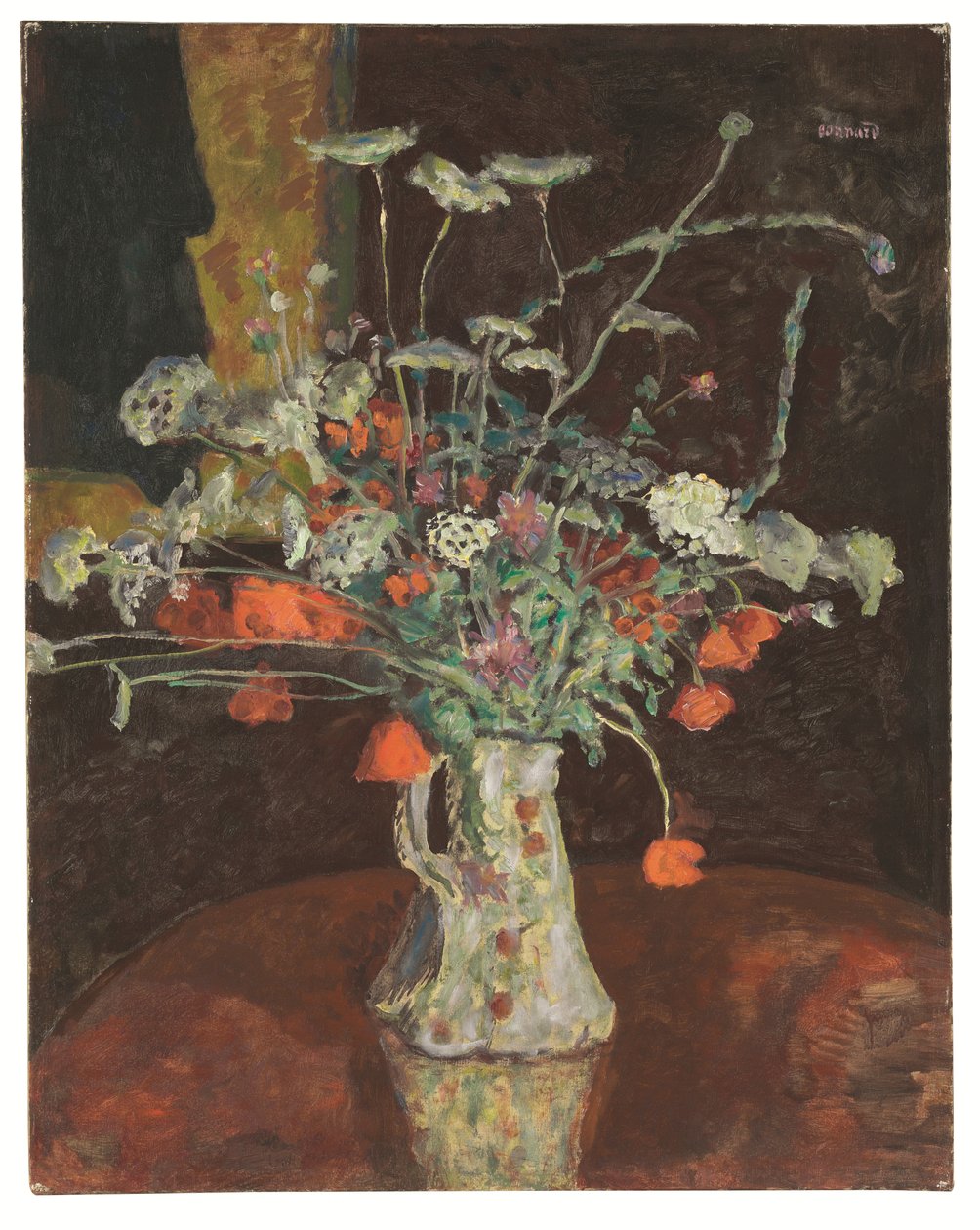 Flores silvestres, umbelas y amapolas, c.1912 (óleo sobre lienzo) de Pierre Bonnard
