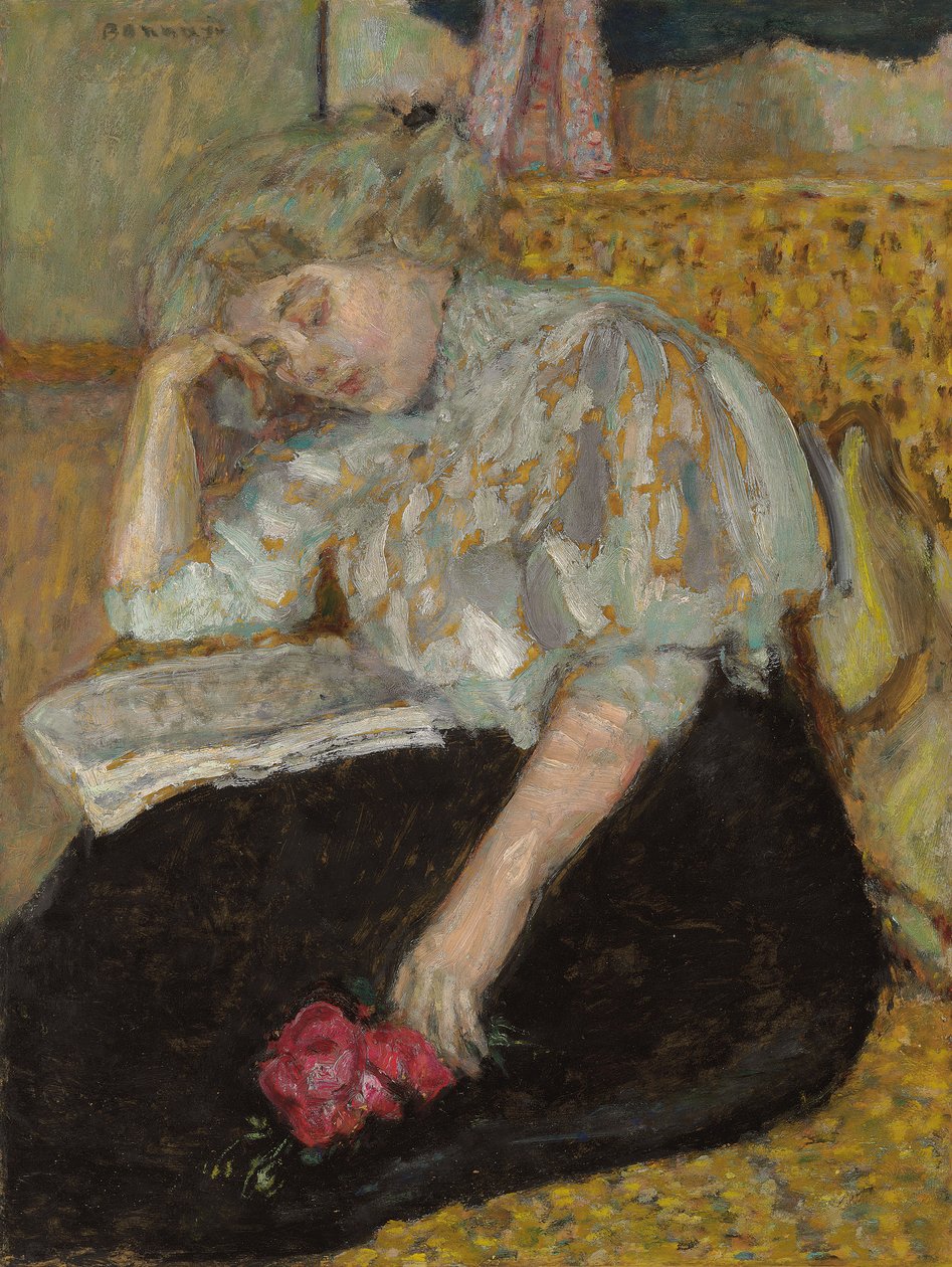 Mujer con Rosa; Femme à la rose, 1908 de Pierre Bonnard