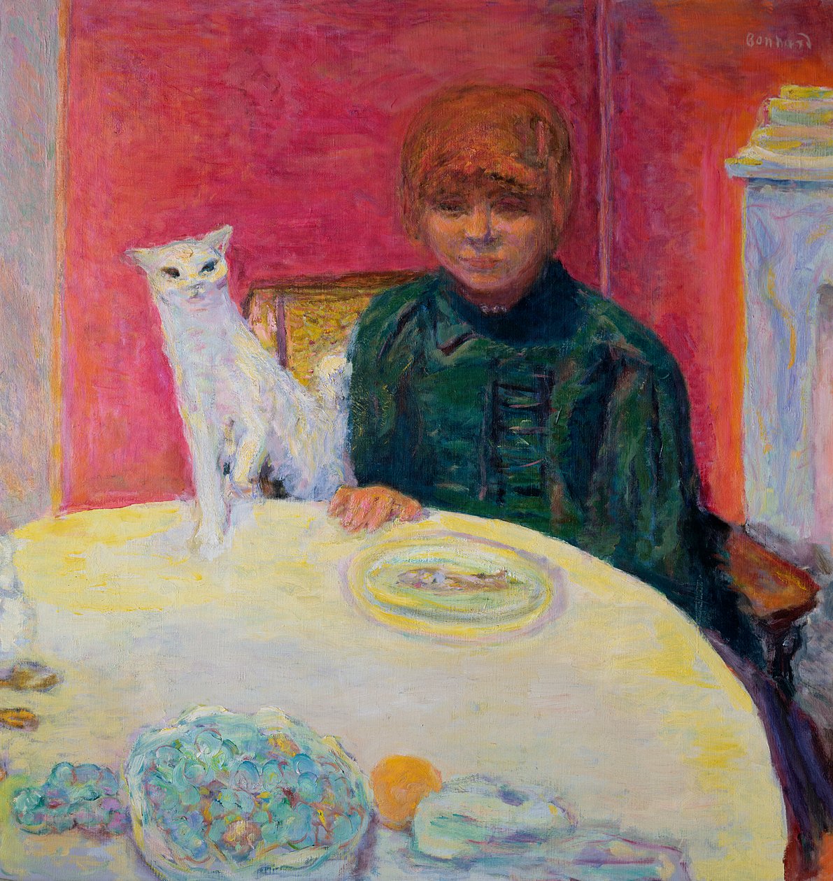 Mujer con un gato, 1912 de Pierre Bonnard