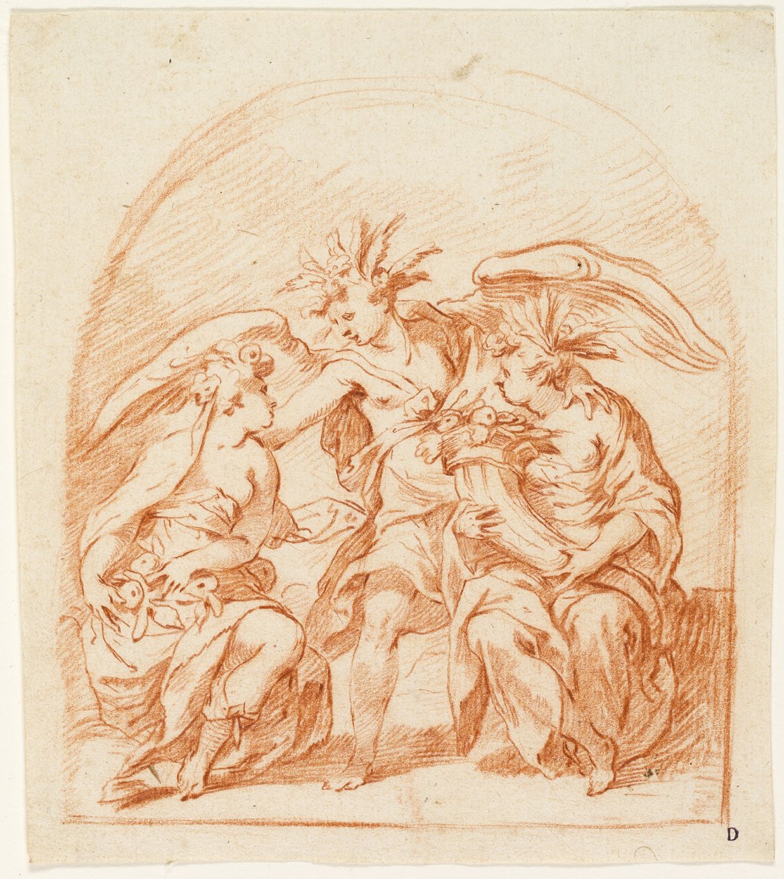 Figura alegórica del verano flanqueada por Pomona y Ceres de Pierre Brebiette