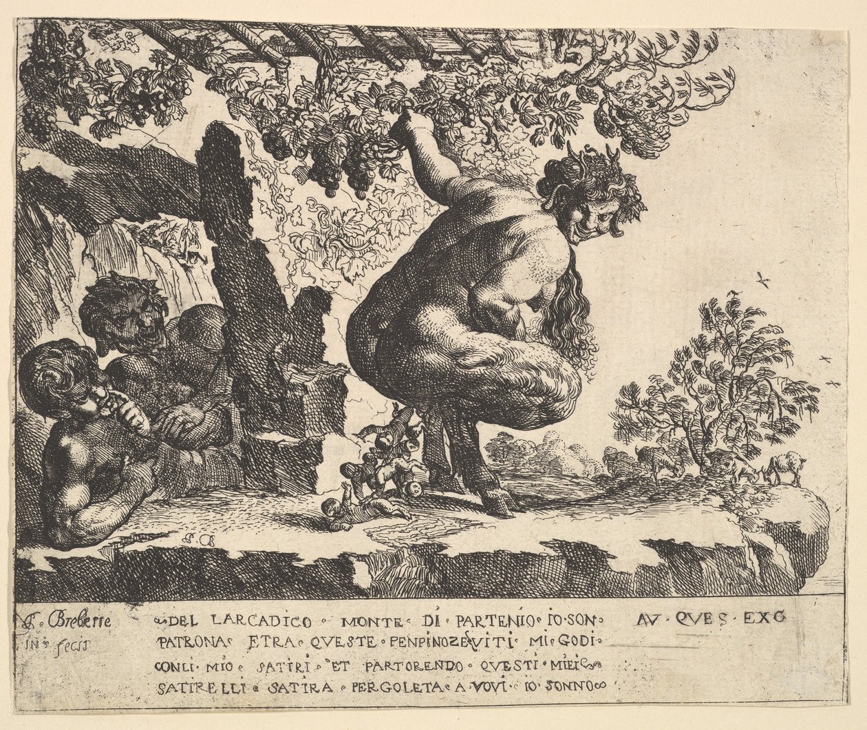 Nacimiento de los sátiros de Pierre Brebiette