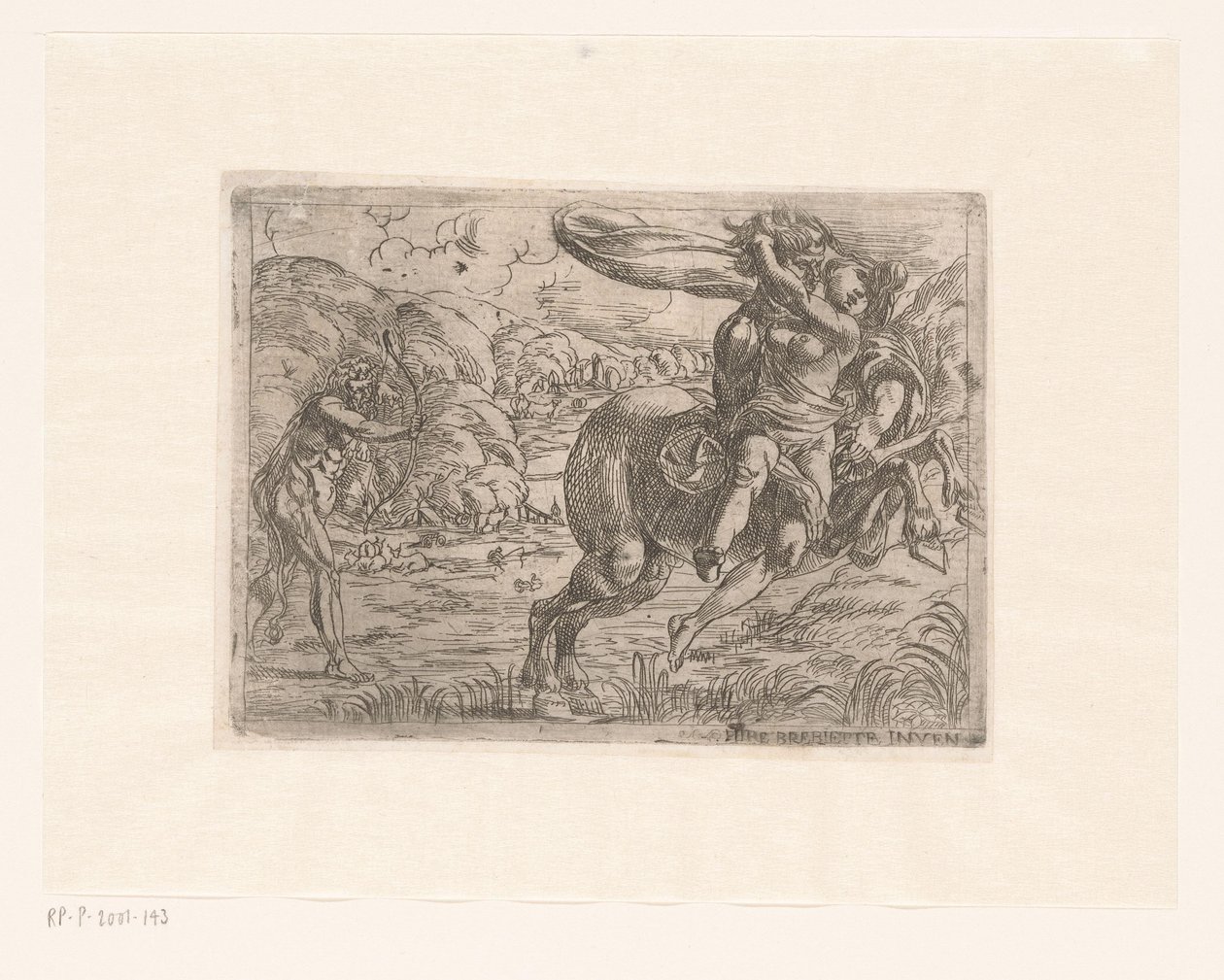 Hércules rescata a Deïanira de Nessus de Pierre Brebiette