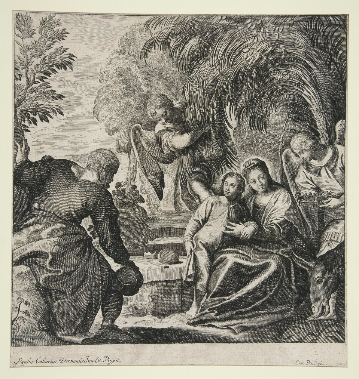 Descanso en la Huida a Egipto de Pierre Brebiette