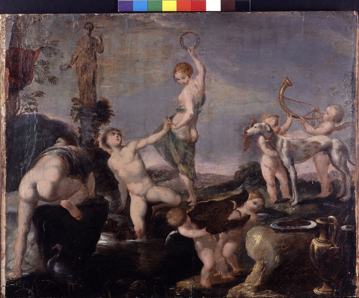 La caza de Meleagra con el jabalí - pintura de Pierre Brebiette