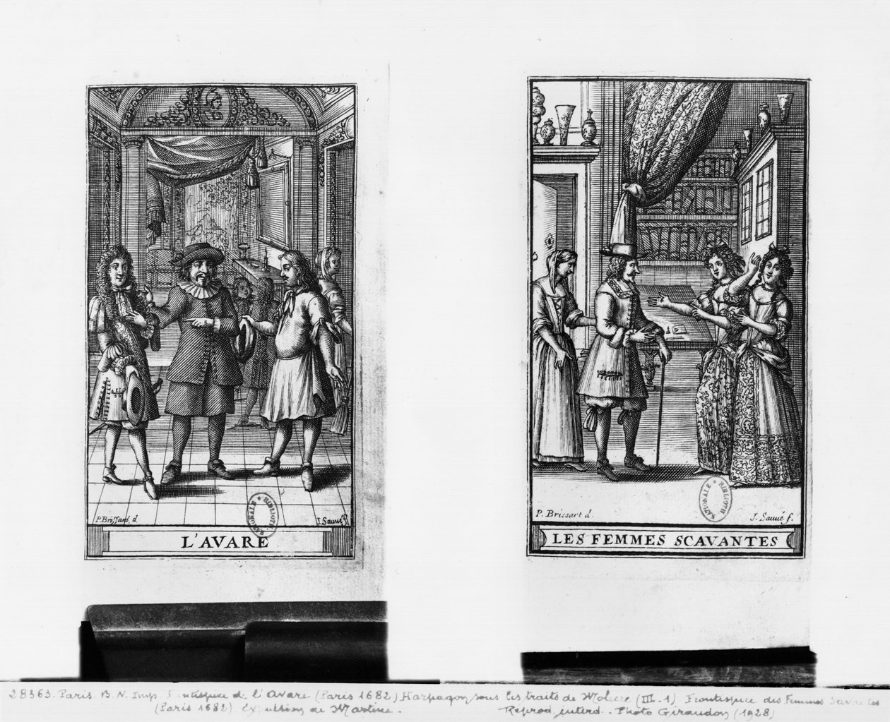 Molière como Harpagon, frontispicio para 