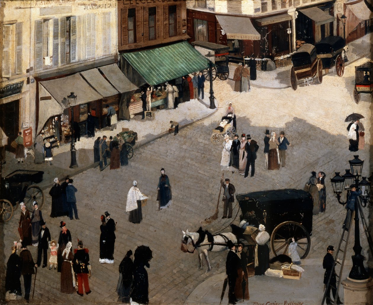 La Place Pigalle en París, 1880s de Pierre Carrier Belleuse