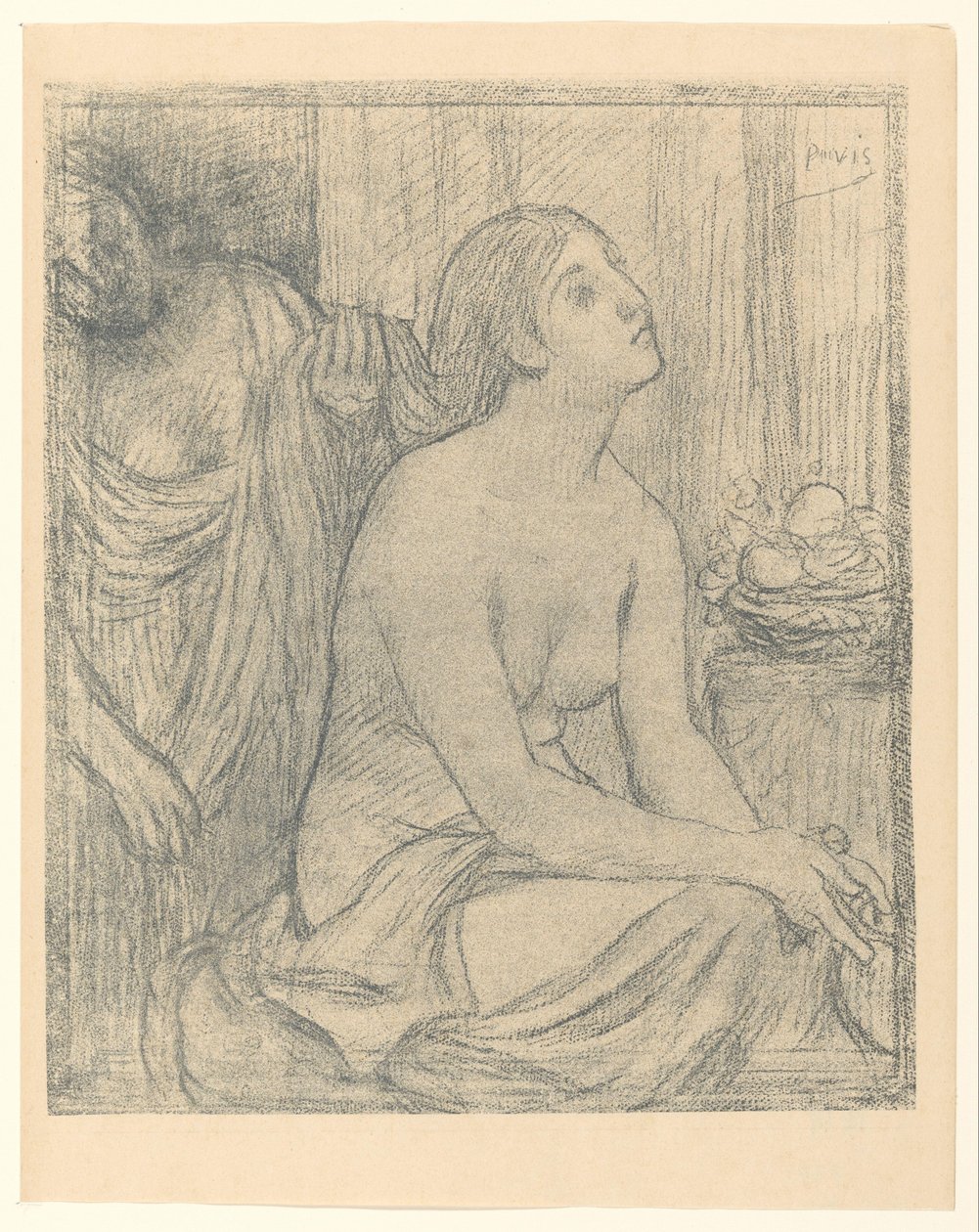 Mujer a su baño de Pierre Cécile Puvis de Chavannes