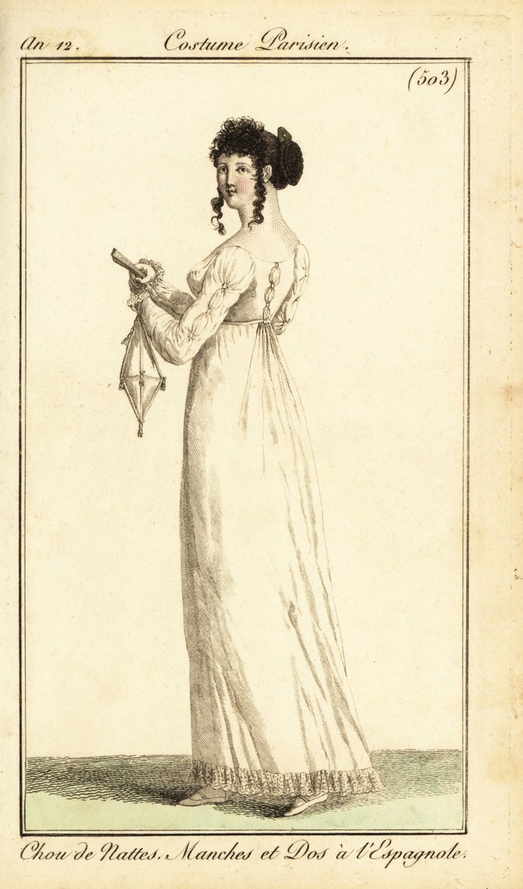 Mujer con vestido de dardos españoles, París de Pierre Charles Baquoy
