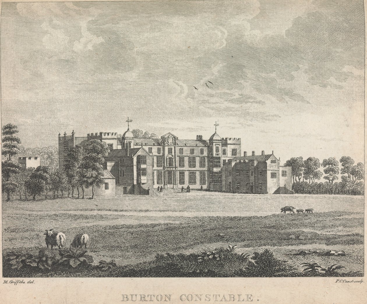 Burton Constable; página 53 (Volumen Uno) de Pierre Charles Canot