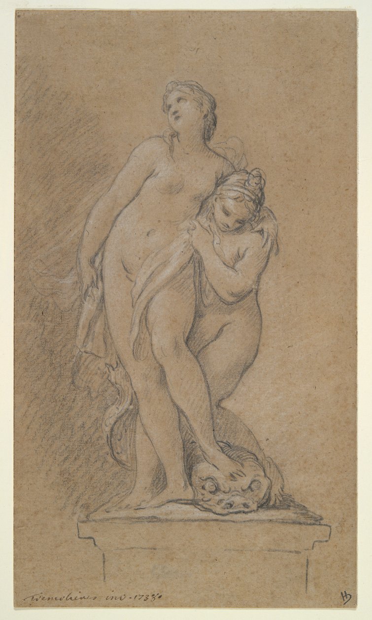 Venus apoyada por una nereida de Pierre Charles Tremolieres