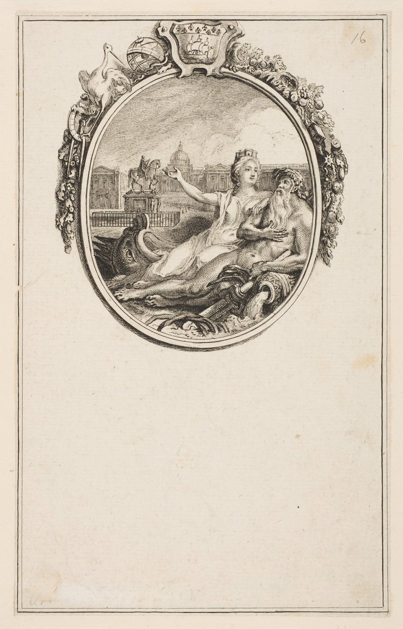 Inauguración de la estatua ecuestre de Luis XV, 1766 de Pierre Chenu