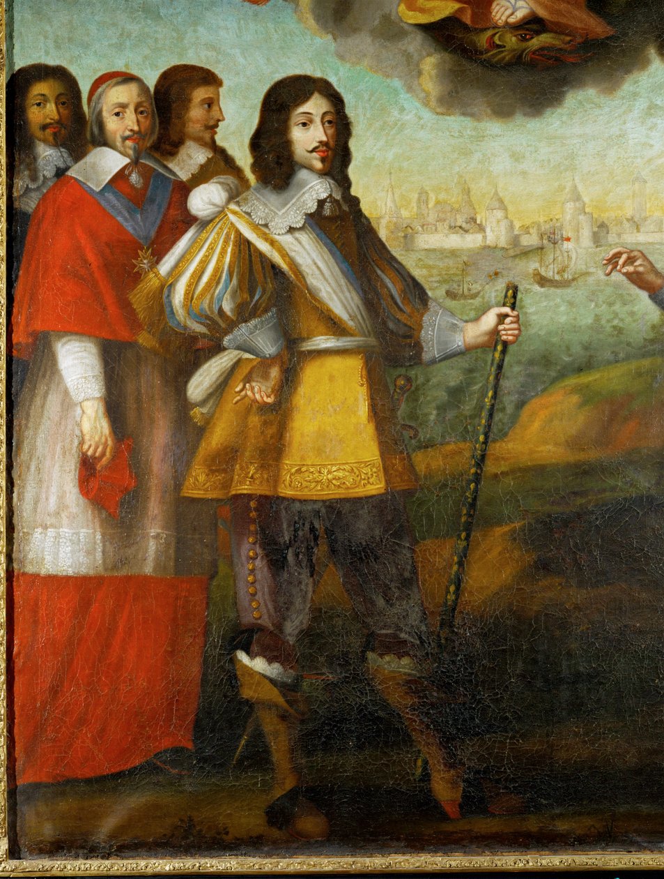 La Entrada de Luis XIII en la Fortaleza de La Rochelle ... (óleo sobre madera) de Pierre Courtillaud