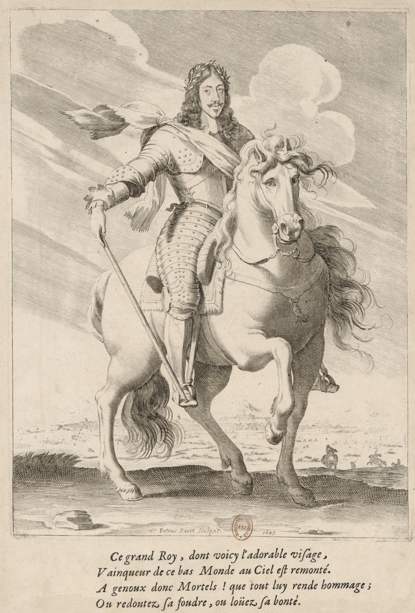 Retrato ecuestre de Luis XIII de Francia de Pierre Daret