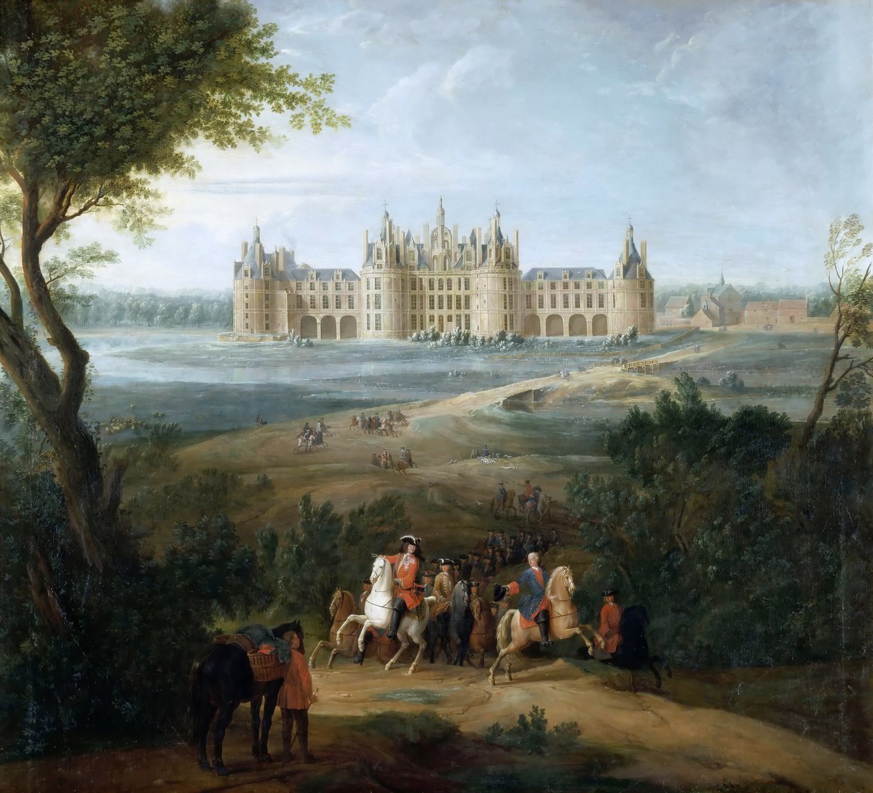 Vista del castillo de Chambord, desde el parque de Pierre Denis II Martin