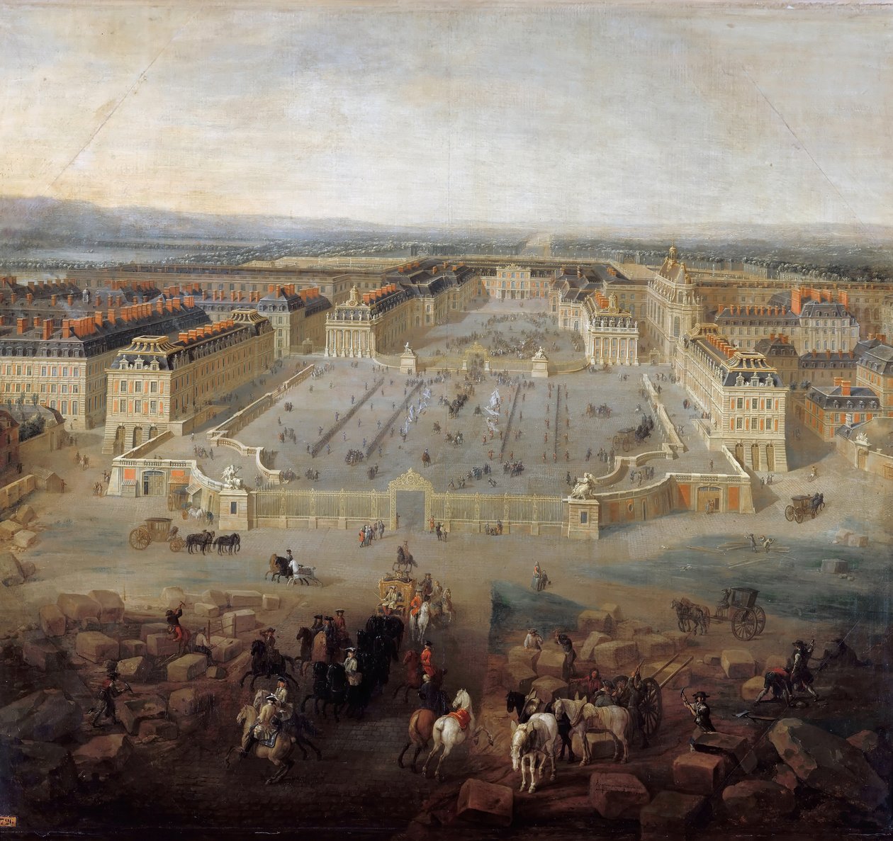 Vista del palacio de Versalles desde la Place d