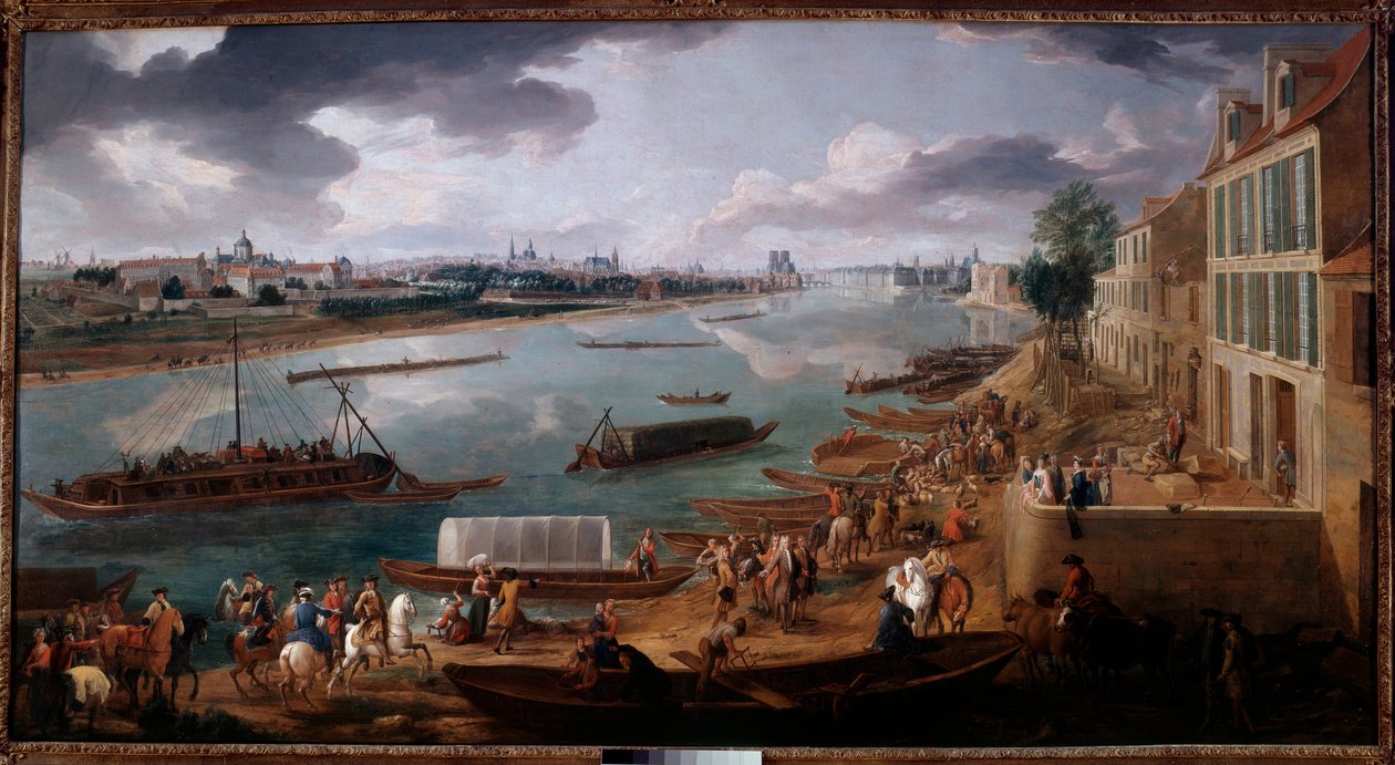 Vista de París, tomada desde el Quai de la Rapée en 1716 de Pierre Denis Martin