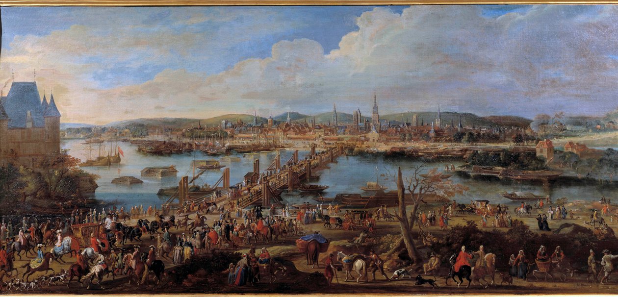 Vista de la ciudad de Rouen tomada desde Saint Sever de Pierre Denis Martin