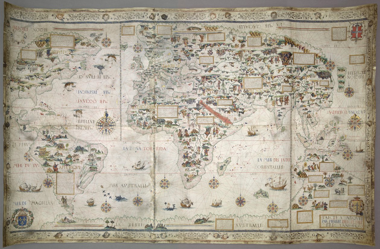 Agregar mapa mundial MS 24065 de Pierre Desceliers