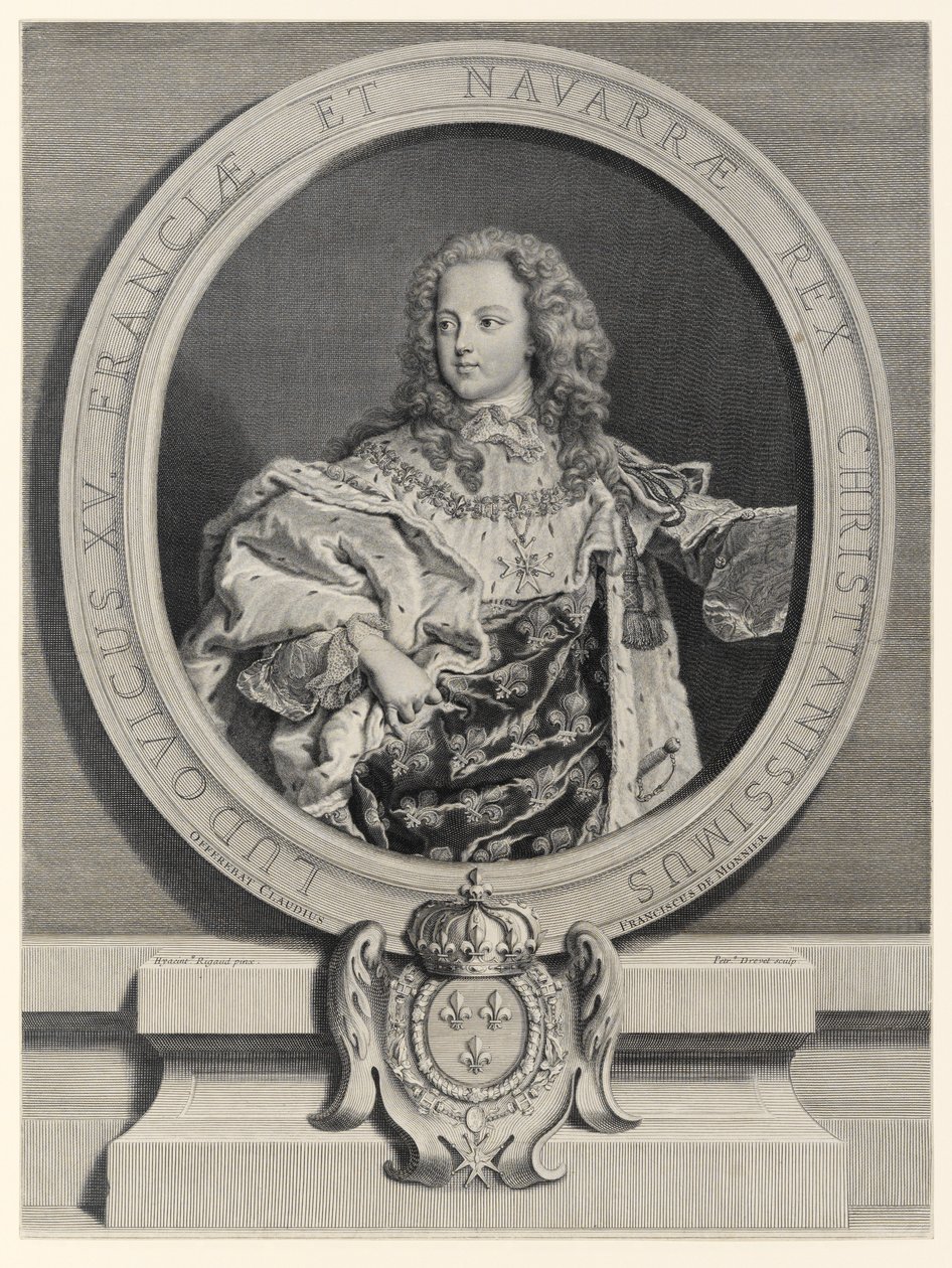 Luis XV, rey de Francia (1710-1774) de Pierre Drevet