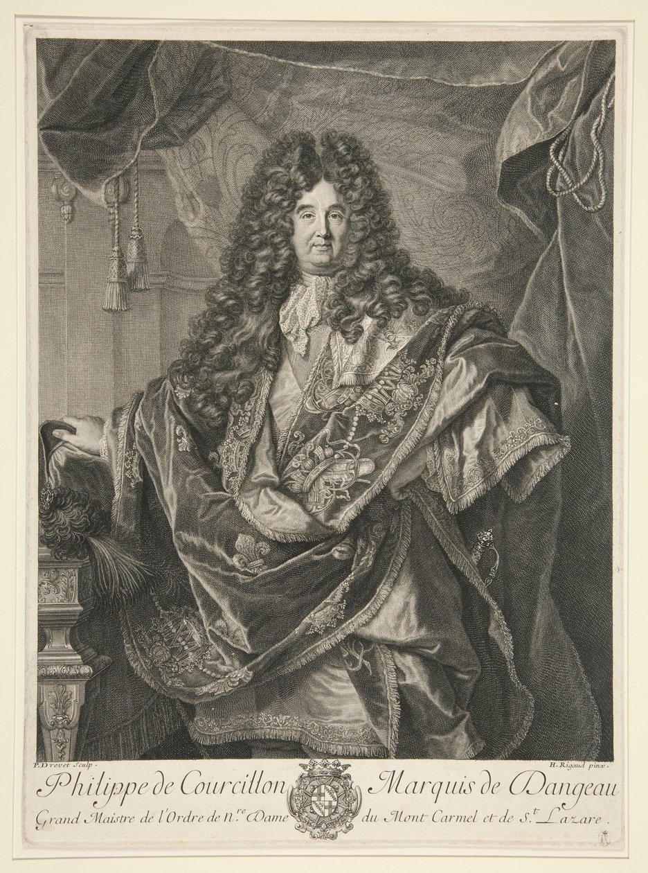 Philippe de Courcillon, marqués de Dangeau de Pierre Drevet