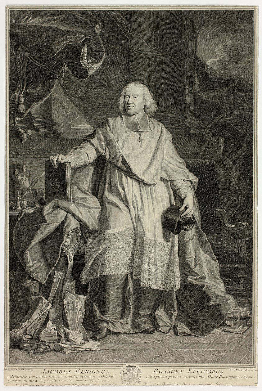 Retrato de Jacques Bénigne Bossuet, Obispo de Meaux de Pierre Drevet