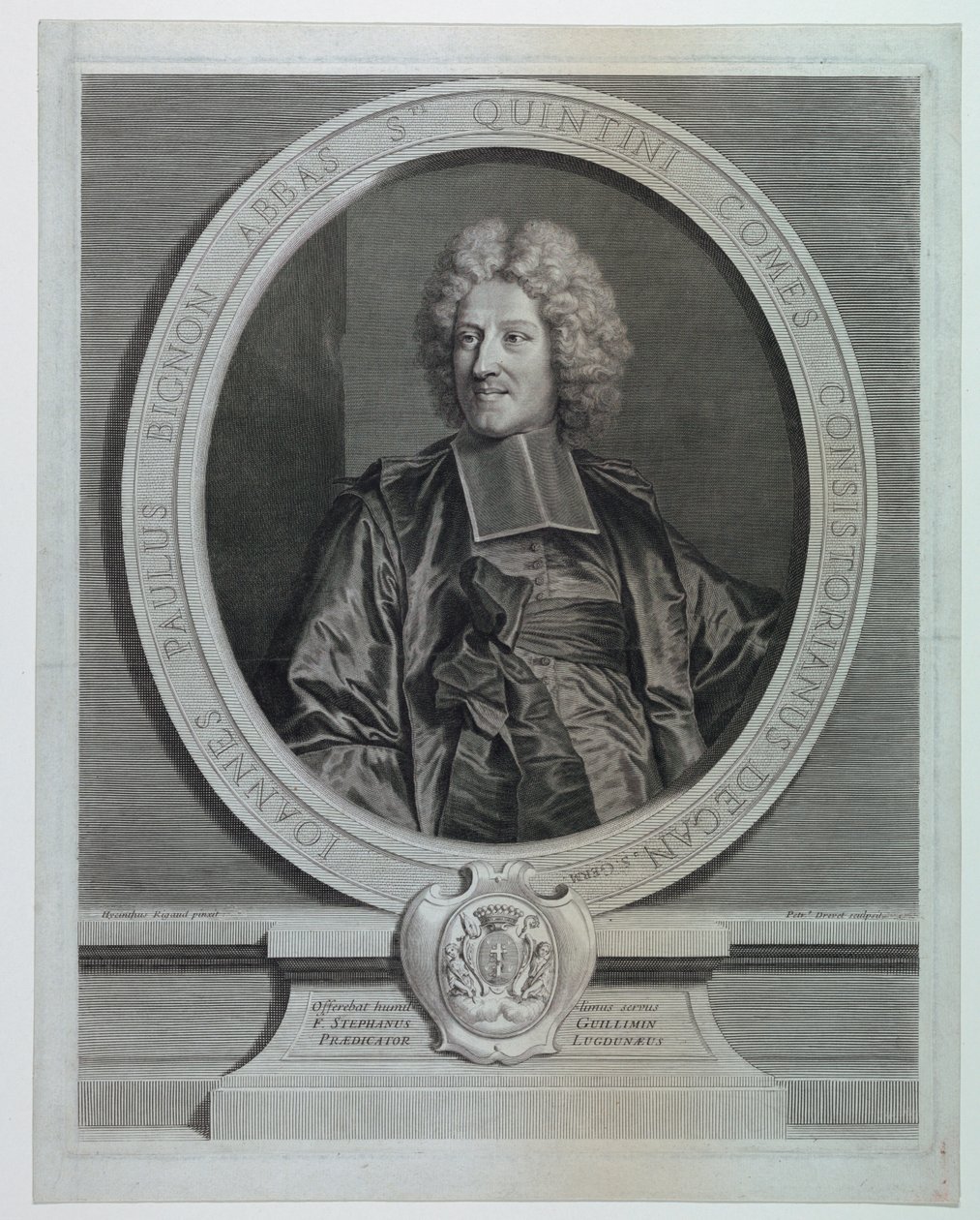 Retrato de Jean Paul Bignon, Abad de St. Quentin de Pierre Drevet