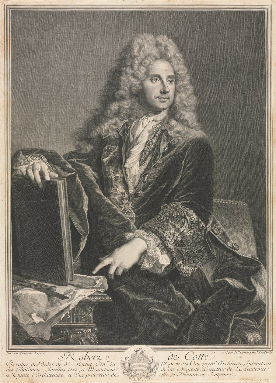 Portrait of Robert de Cotte de Pierre Drevet