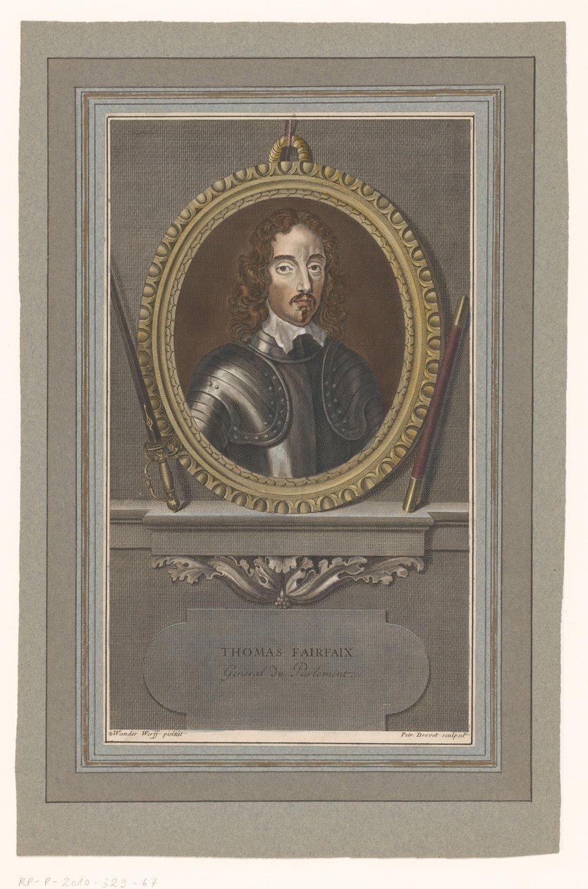 Portret de Thomas Fairfax Thomas Fairfax (título sobre el objeto) de Pierre Drevet