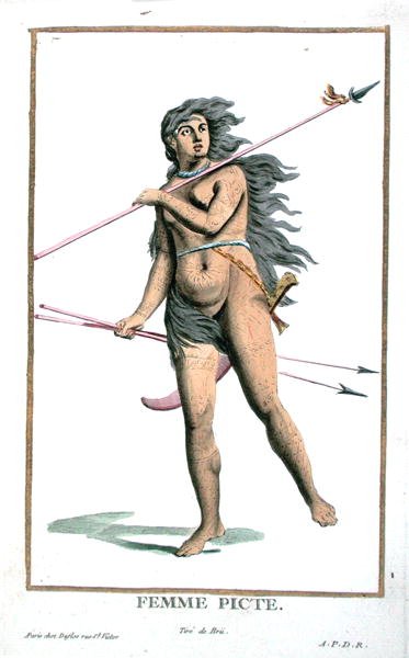 Una mujer picta de 